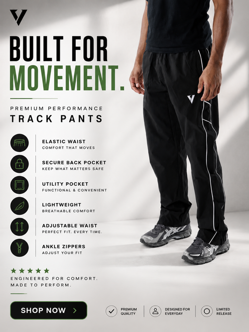 Black Vintage Track Pants