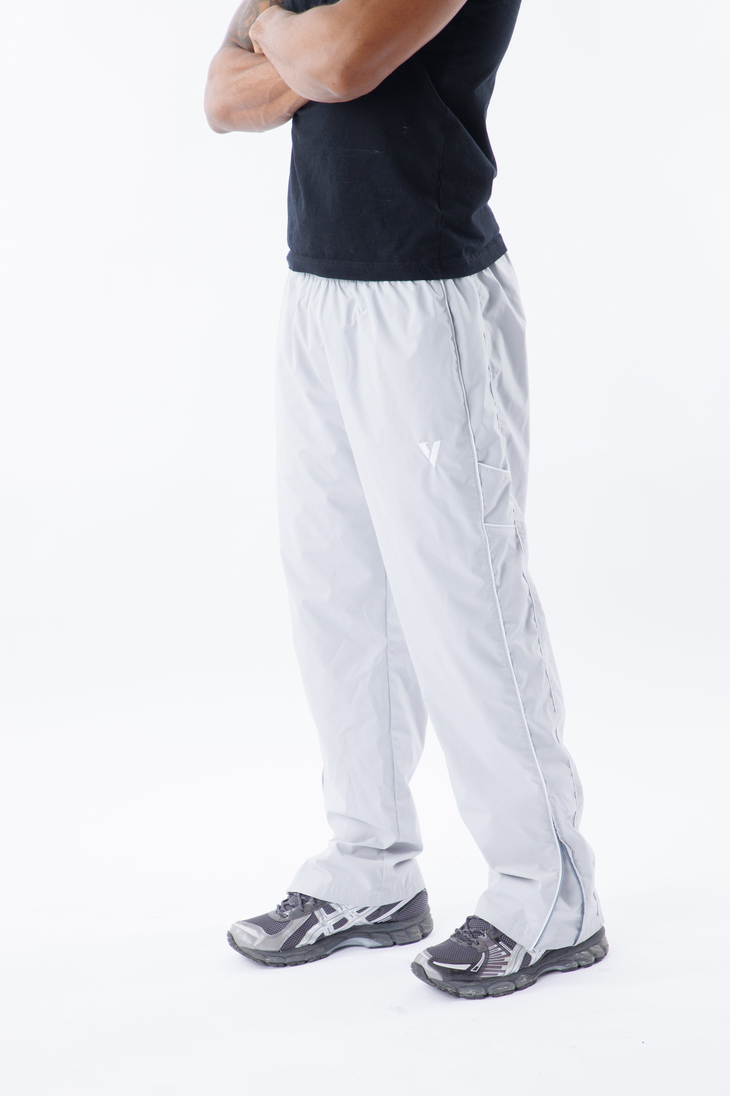 Gray Vintage Track Pants