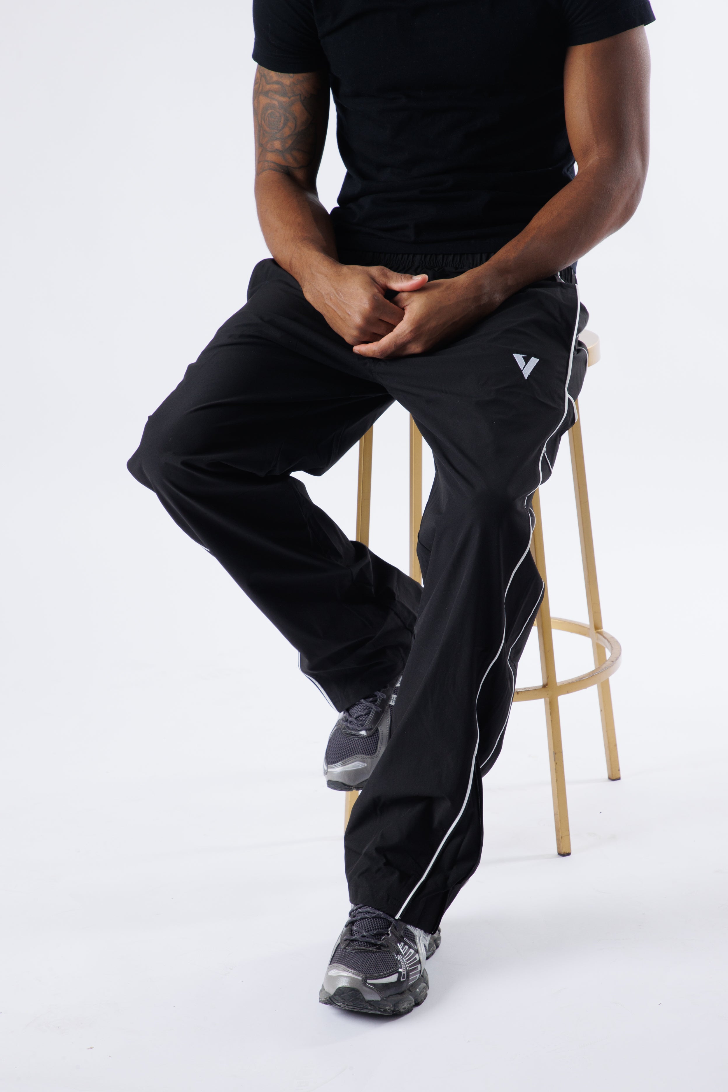 Black Vintage Track Pants